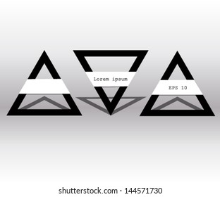 Abstract triangle background with text