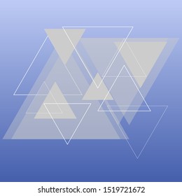 Abstract triangle background. Transparent wallpaper