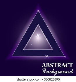 Abstract triangle background. Vector illustration. Can use as frame for bar, club, disco, text, advertising or your idea. Vector illustration
