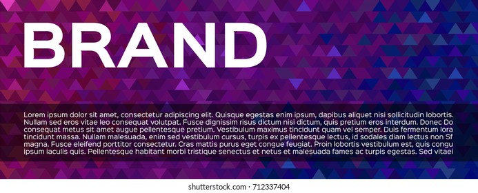 abstract triangle background vector with Lorem ipsum