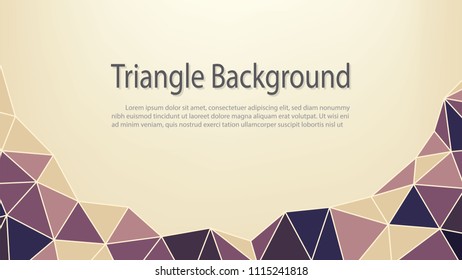abstract triangle background and warm colour. 