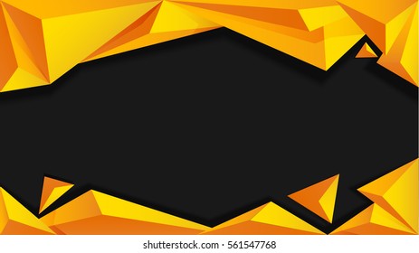 Abstract Triangle Background, yellow geometric