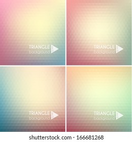 Abstract triangle backgrounds set - eps10