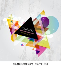 Abstract triangle banner background