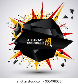 Abstract triangle banner. Creative banner design flyers.