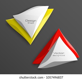 abstract triangle banner set.  