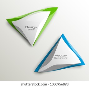 abstract triangle banner set. The two triangle form advertising poster. The flat banner image. Advertising Design shape. label banner tag.