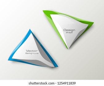 abstract triangle banner set. The two triangle form advertising poster. The flat banner image. Advertising Design shape. label banner tag.