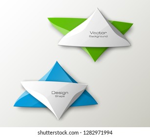 abstract triangle banner set. The two triangle form advertising poster. The flat banner image. Advertising Design shape. label banner tag.