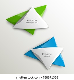 abstract triangle banner set. The two triangle form advertising poster. The flat banner image. Advertising Design shape. label banner tag.
