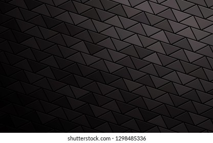 Abstract triangle black background. Triangle texture effect.