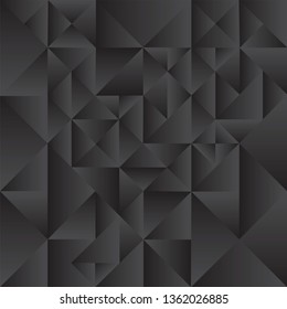 Abstract triangle black color background, vector illustration