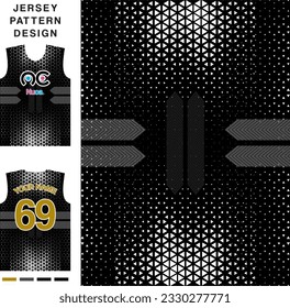 Abstract triangle black concept vector jersey pattern template for printing or sublimation sports uniforms football volleyball basketball e-sports cycling and fishing Free Vector.
