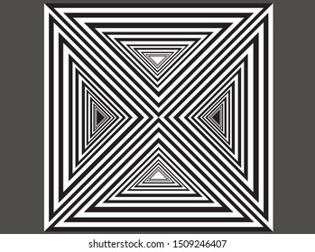 abstract triangle black and white background