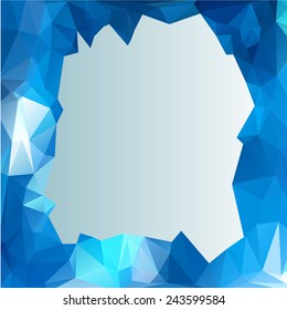 Abstract triangle blue background