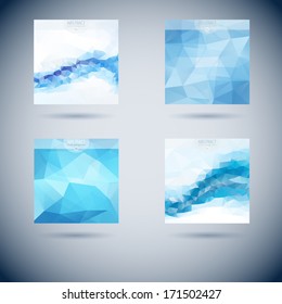 abstract triangle blue background cloud banner digital pattern brochure backdrop series of conceptual vector trendy background with shape object template for design abstract triangle blue background c