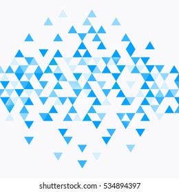 Abstract Triangle Blue Background. Vector Illustration