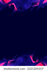 Abstract Triangle Blue Background vertical Template