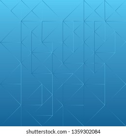 Abstract triangle blue color background, vector illustration