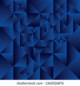 Abstract triangle blue color background, vector illustration