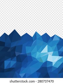 Abstract triangle blue ocean