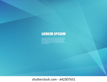 abstract triangle blue ocean geometry vector background