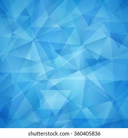 Abstract triangle blue vector background