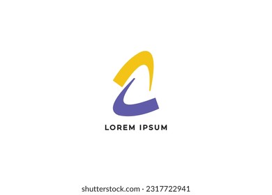 abstract a triangle brand design modern style creative golden wordmark design typography illustration, letter a logo, colorful a logo