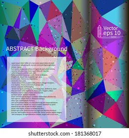 Abstract triangle bright background, vector