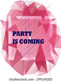 Abstract triangle bright funky party flyer template