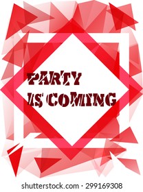 Abstract triangle bright funky party flyer template
