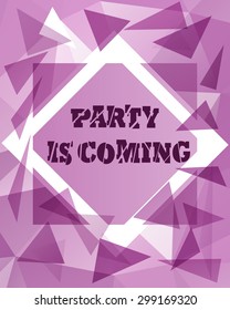 Abstract triangle bright funky party flyer template