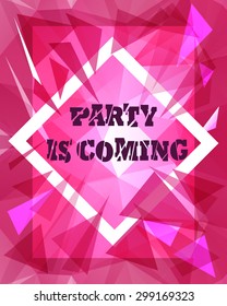 Abstract triangle bright funky party flyer template
