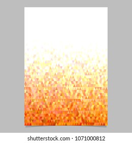 Abstract triangle brochure background template - polygonal stationery design