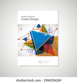 Abstract Triangle Brochure design. Modern vector illustration