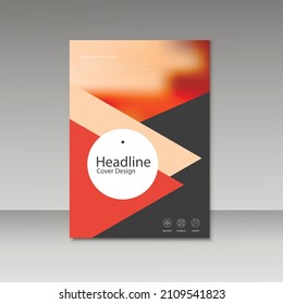 Abstract Triangle Brochure design. Vector cover template