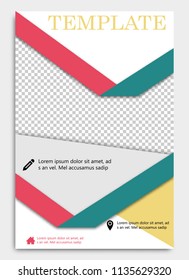 Abstract Triangle Brochure Flyer design vector template in A4 size