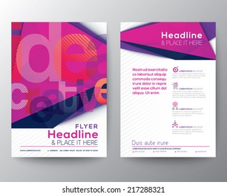 Abstract Triangle Brochure Flyer design Layout template in A4 size