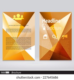 Abstract Triangle Brochure. Flyer Design Vector Template in A4 Size