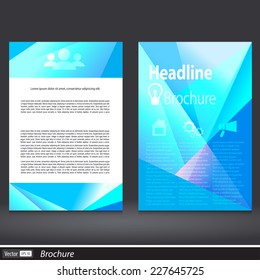 Abstract Triangle Brochure. Flyer Design Vector Template in A4 Size