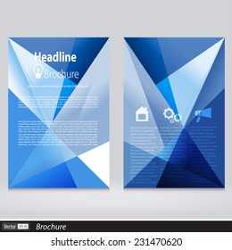 Abstract Triangle Brochure. Flyer Design Vector Template in A4 Size