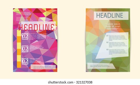 Abstract Triangle Brochure Flyer design Layout template in A4