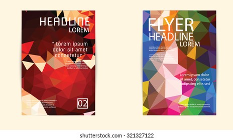 Abstract Triangle Brochure Flyer design Layout template in A4