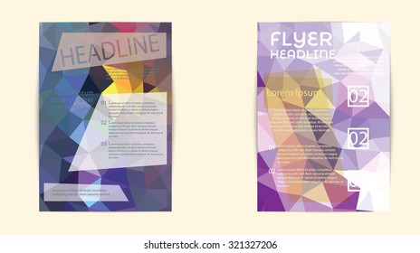 Abstract Triangle Brochure Flyer design Layout template in A4