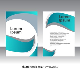 Abstract Triangle Brochure Flyer design vector template in A4 size