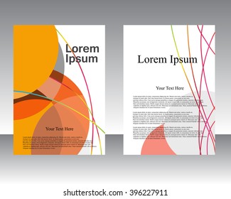 Abstract Triangle Brochure Flyer design vector template in A4 size