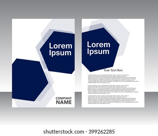 Abstract Triangle Brochure Flyer design vector template in A4 size