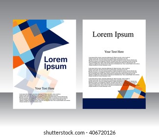 Abstract Triangle Brochure Flyer design vector template in A4 size