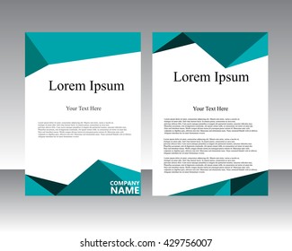 Abstract Triangle Brochure Flyer design vector template in A4 size