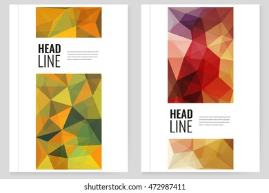 Abstract Triangle Brochure Flyer design template in A4 size. Vector illustration